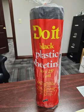 626131 Do It Best New Black Plastic 3 Mil. Thick Sheeting Roll 10 W X 25 L Ft