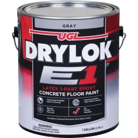 23713 Drylok E1 One-part Epoxy Concrete Floor Paint Gray 1 Gal