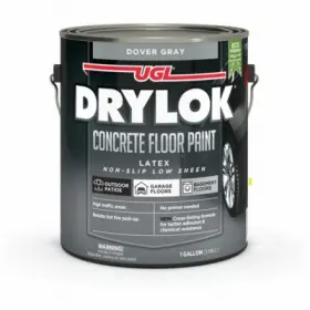 832779 Drylok 2 Pack - Concrete Floor Paint Non-slip Dover Gray Gallon