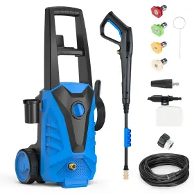 Dumos 751074074519 Electric Pressure Washer High Cleaning Machine With Foam Blue