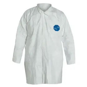 Ty210s-m Dupont - Tyvek Lab Coat Snap Front Case Of 30