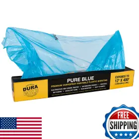 B09cv9gdsy Dura-gold 12ftx400ft Pure Blue Protective Masking Film Cover - Overspray Paint