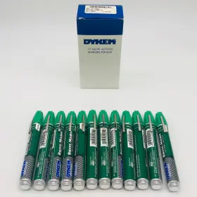 40004 Dykem Brite Mark 40 Green Paint Marker Medium Tip Valve Action Pack Of 12
