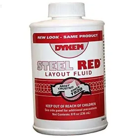04968 Dykem 80496 Red Layout Fluid 8 Oz Brushincap Bottle Price Is Per Each