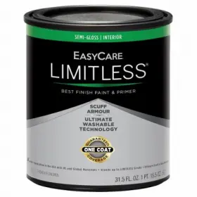 Easycare 042909129901 4 Pack - Limitless Interior Paint And Primer Medium Base Semi-gloss Acrylic Latex