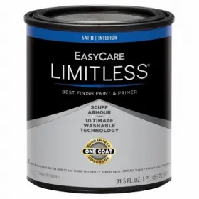Easycare 042909130815 4 Pack - Limitless Interior Paint And Primer Pastel Base Satin Acrylic Latex Quart
