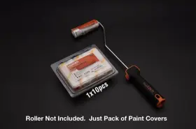 Et-prc4 Edward Tools 4 Inch Paint Roller Covers Refills Pack Of 10 - Polyester And White