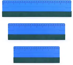 51seri Ehdis Large Vinyl Squeegee Window Tint Tool 3pcs Big Size Felt Edge Wrap Blue