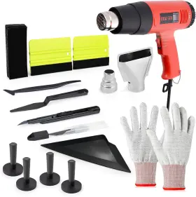 T122 Ehdis Window Tint Kit Vinyl Wrap Tool With Heat Gun Scraper Shank Mix