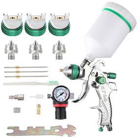 Endozer B0c72gfk66 Professional Hvlp Spray Gun Set Gravity Feed Air With 1.4 1.7