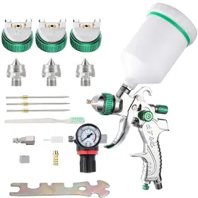 B0c72gfk66 Endozer Professional Hvlp Spray Gun Set Gravity Feed Air With 1.4 1.7