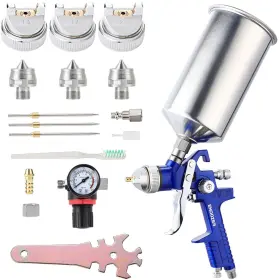 B0c72jfhw4 Endozer Professional Hvlp Gravity Feed Air Spray Gun Set With 1.4 1.7 2.0mm Nozz