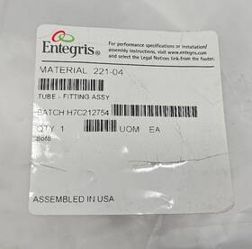 Entegris 221-04 Tube Fitting Assembly For Nitrogen Spray Gun 8ft Fep 2x C4-4n