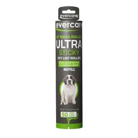 B00n6x9720 Evercare 10 Inch Mega Pet Hair Lint Roller Refill 50 Sheets Sticky Fur Remover