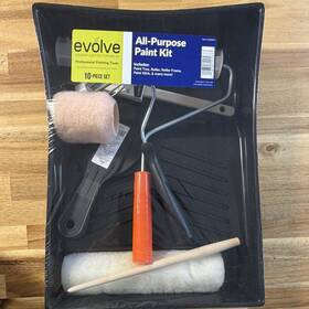 Evolve 10504a All-purpose Paint Kit 10-piece Set Tray Roller Indoor Outdoor Use