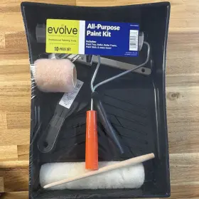 10504a Evolve All-purpose Paint Kit 10-piece Set Tray Roller Indoor Outdoor Use