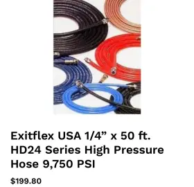 Hd24 Exitflex Date Code 2011 Tech Usa 1/4 Inch Id 50 9 750 Psi Paint Line