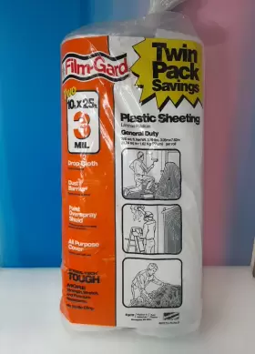 Film-gard 070052003526 Twin Pack 10ft X 25ft 3mil Plastic Sheeting