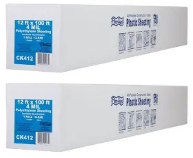 625930 Film-gard Polyethylene Plastic Sheeting 4 Mil X 12 Ft. W 100 L Clear 2-pk