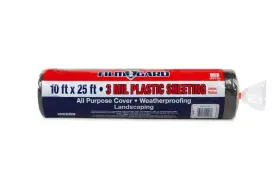 626132 Film-gard Consumer Plastic Sheeting 10ft Width X 25ft Length 3 Mil Thick Black