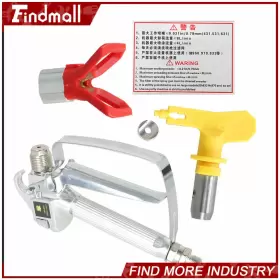 26156 Findmall 2pcs 3600psi Max Airless Paint Spray Gun 517 Tip Nozzle Guard For Sprayers
