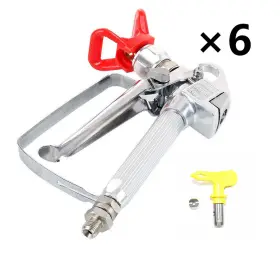In117702al Findmall 6 Pack Airless Paint Spray Gun 3600psi With 517 Tip And Guard For Sprayers