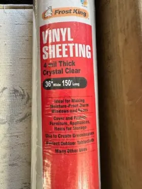 Frost King 077578040301 V3650/4b Vinyl Sheeting Roll 36 Inch X 150ft