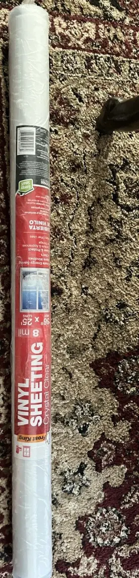 Frost King 077578040462 V3625/8 Crystal Clear Vinyl Sheeting-packaged Rolls 36 Inch X 25ft 8 Mil