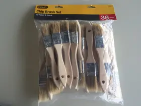 Gam 076670901367 36 Pack - 1 Inch Chip Brushes For Paints Stains Varnishes Glues