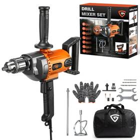 Gearpass Ss-aamaat00789 Drill Mixer Set 20 Amp Corded Mixing With 5/8 Inch Allmetal Chuck