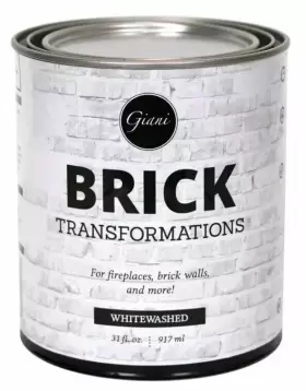Giani Granite 856512007798 31oz Brick Transformations Whitewash Paint For Walls Fireplaces