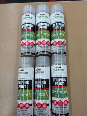 Gpm 235661 White Striping Paint - T Tip Inverted Nozzle 17 Oz Can 6 Pack Trustripe