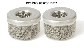 181072 Graco 1 Inch Inlet Strainer Screen Two Pack