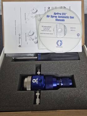 Graco 24b886 Airpro Efx Auto Spray Gun Head Nos With Manual Hardware Box