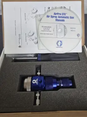 24b886 Graco Airpro Efx Auto Spray Gun Head Nos With Manual Hardware Box