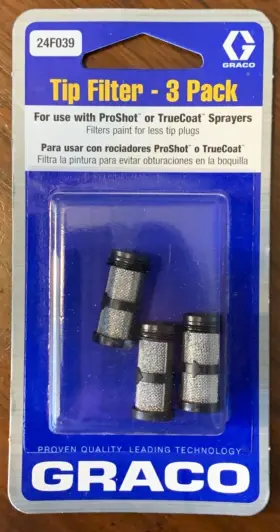 Filter-3 Graco 24f039 Inc. Truecoat Tip Pack New