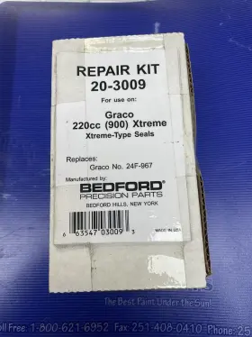 20-3009 Graco 24f967 Bedford Replaces Xtreme 220 Oem Repair Kit