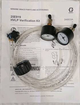 Graco 25e919 Hvlp Verification Kit For Pro Xp Electrostatic Spray Gun