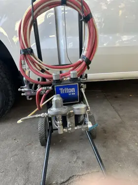 C14c Graco Paint Sprayer Pump Cart 25 Ft Air Hose/25 Fluid Hose/applicator/r Gun