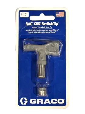 Xhd547 Graco Airless Paint Spray Gun Tip 0.047 In 7250psi 10-12 Inch Fan