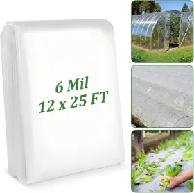 Greenhouse Plastic 445040271271 Sheeting 6 Mil Heavy Duty Green House Covering 12x2