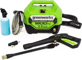 5110202 Greenworks 1800 Psi 1.1 Gpm Electric Pressure Washer 1800psi Handle Green