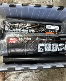 31025b Grip-rite Poly Sheeting 10 Ft X 25 Black Multi-functional Durable Plastic