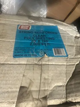 Grip-rite 764666556676 20ft X 100ft String Reinforced Poly Sheeting Plastic