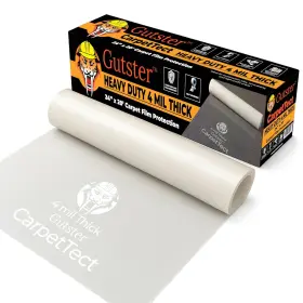 Gutster Tools 795847514529 Carpettect Floor Protection 24 Inch X 200ft Heavy-duty 4mil Carpet Film