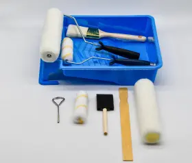Hardware Plastics Company 199284570962 12 Piece Home Paint Kit - Brush Tray Liner Roller Mini Blue