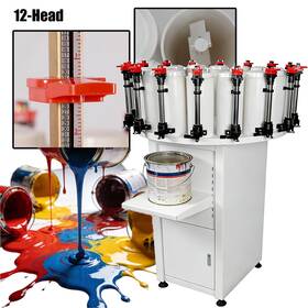Haywhnkn 300024a Manual 12-head Paint Color Mixer For Water And Oil-based Pastes Carbon Steel Body