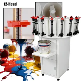 300024a Haywhnkn Manual 12-head Paint Color Mixer For Water And Oil-based Pastes Carbon Steel Body