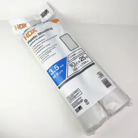 432350 Hdx 10 Ft. X 25 Clear 3.5 Mil Plastic Sheeting 2-pack Painting Cover Floor