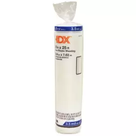 Hdx 445003069020 Plastic Sheeting Clear 3.5 Mil Thickness Paint Protection 10 Ft. X 25